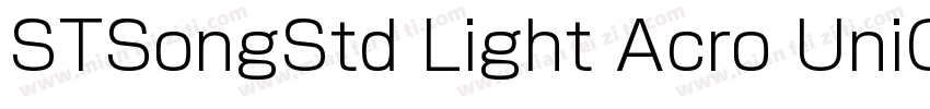 STSongStd Light Acro UniGB UCS2 H字体转换